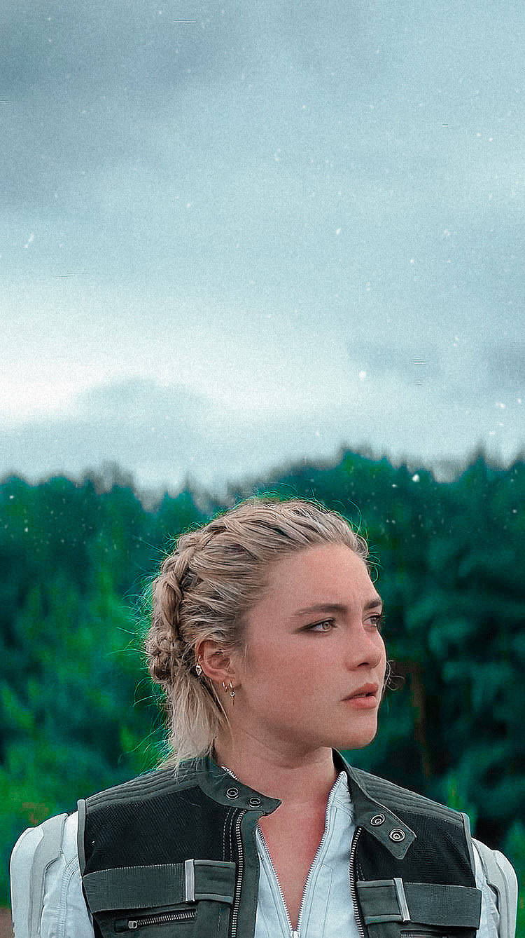 Yelena Belova, braided blonde hair, misty green forest, HD Phone Wallpaper