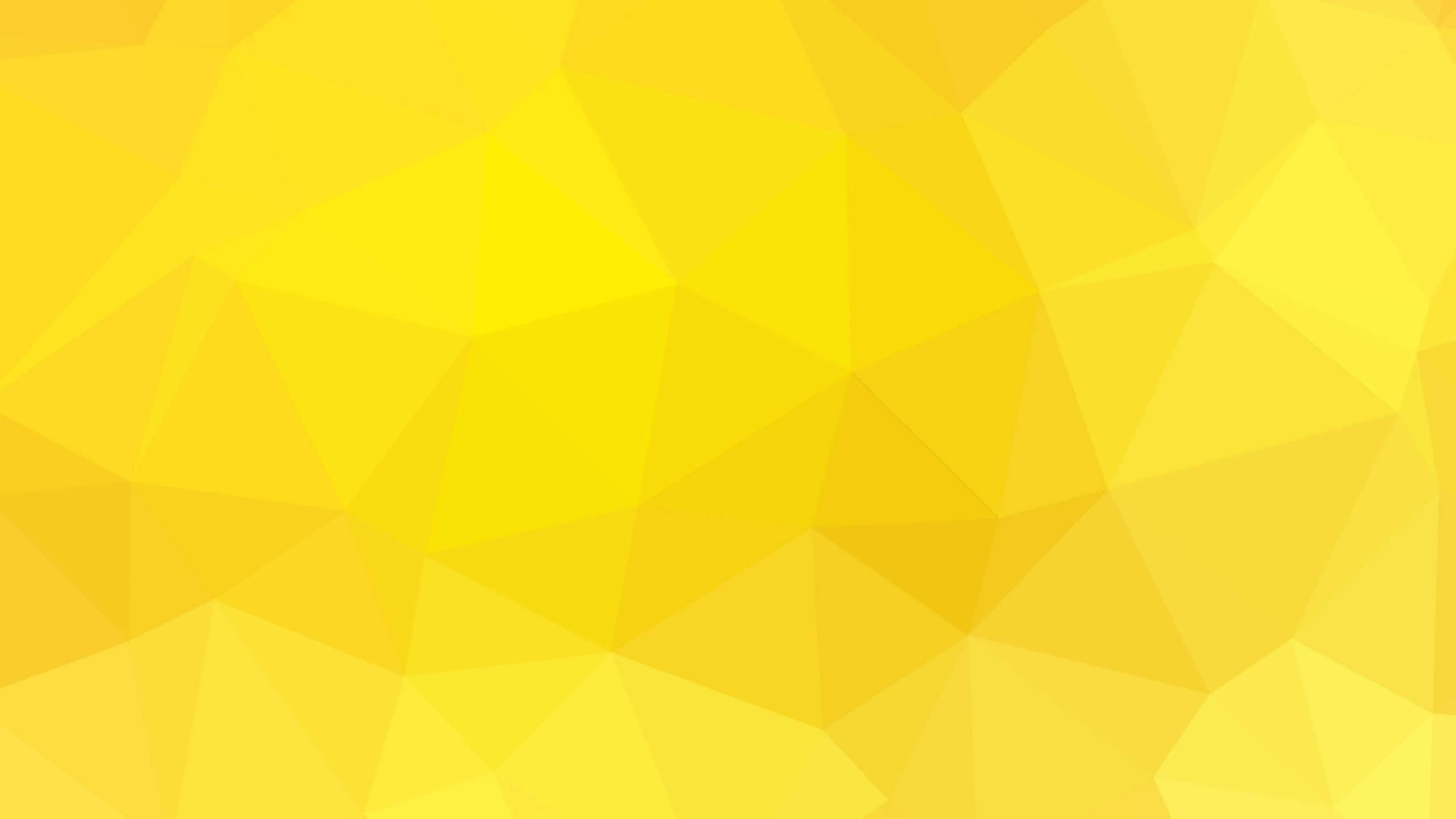 yellow, polygonal shapes, vector illustration, 2K Desktop Wallpaper