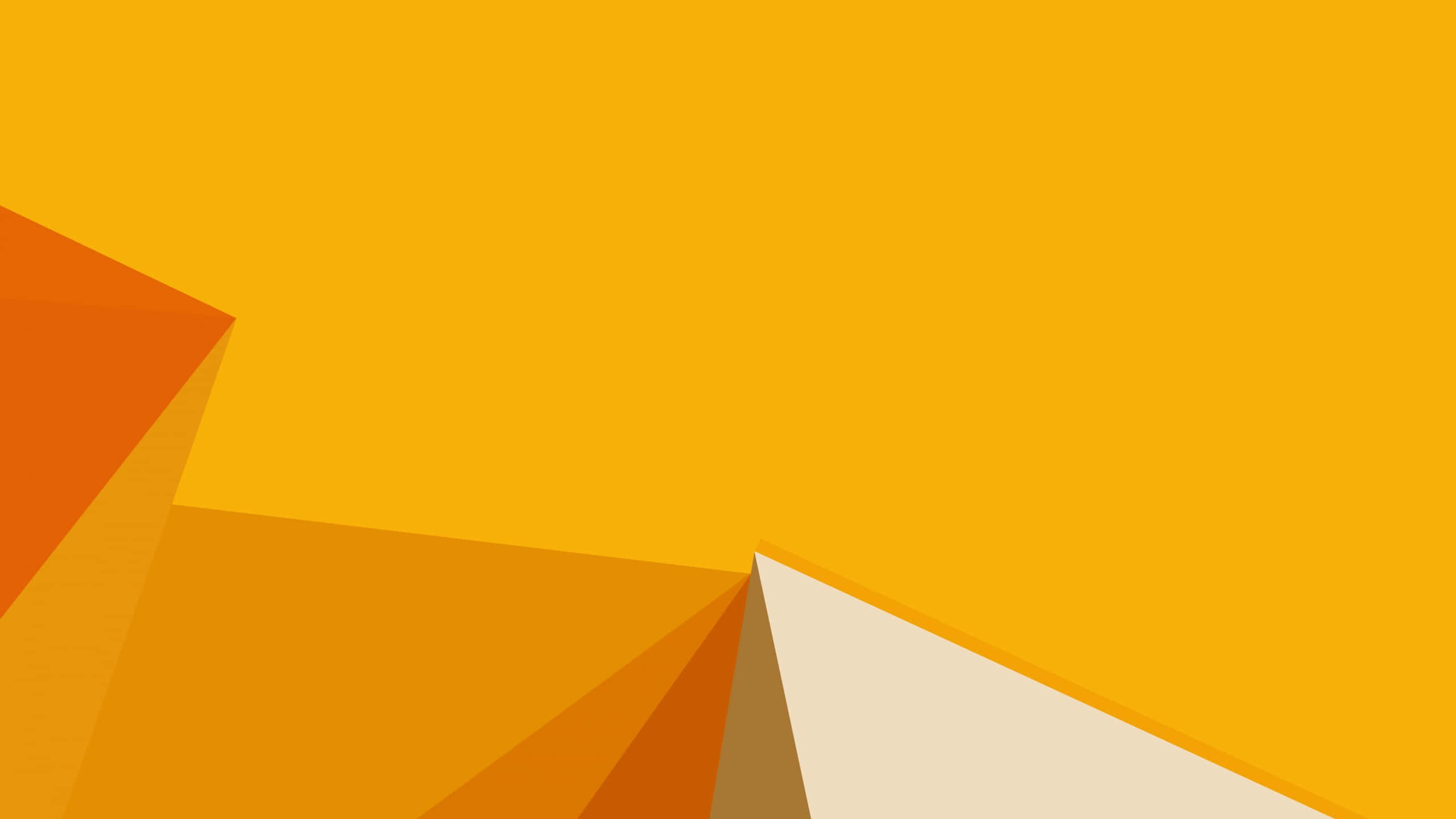 yellow 2560 X 1440, vibrant abstract geometric shapes, warm orange tones, 2K Desktop Wallpaper