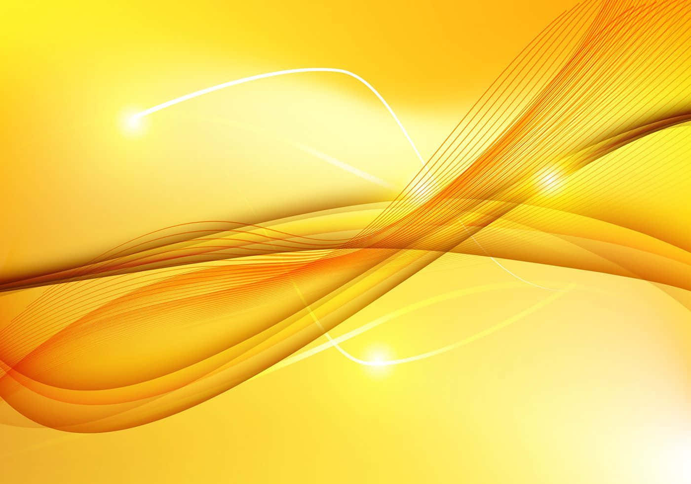 yellow abstract, golden-orange, abstract waves, HD Desktop Wallpaper