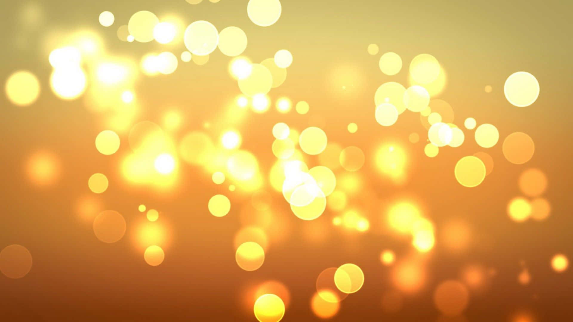yellow abstract, golden bokeh effect, glowing orbs, Full HD Desktop Wallpaper