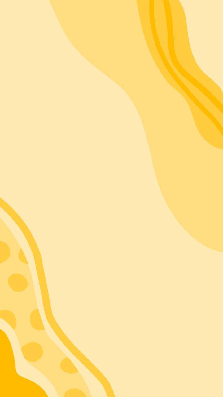 abstract plain yellow phone, soft flowing yellow abstract shapes, dotted accents, HD Phone Wallpaper