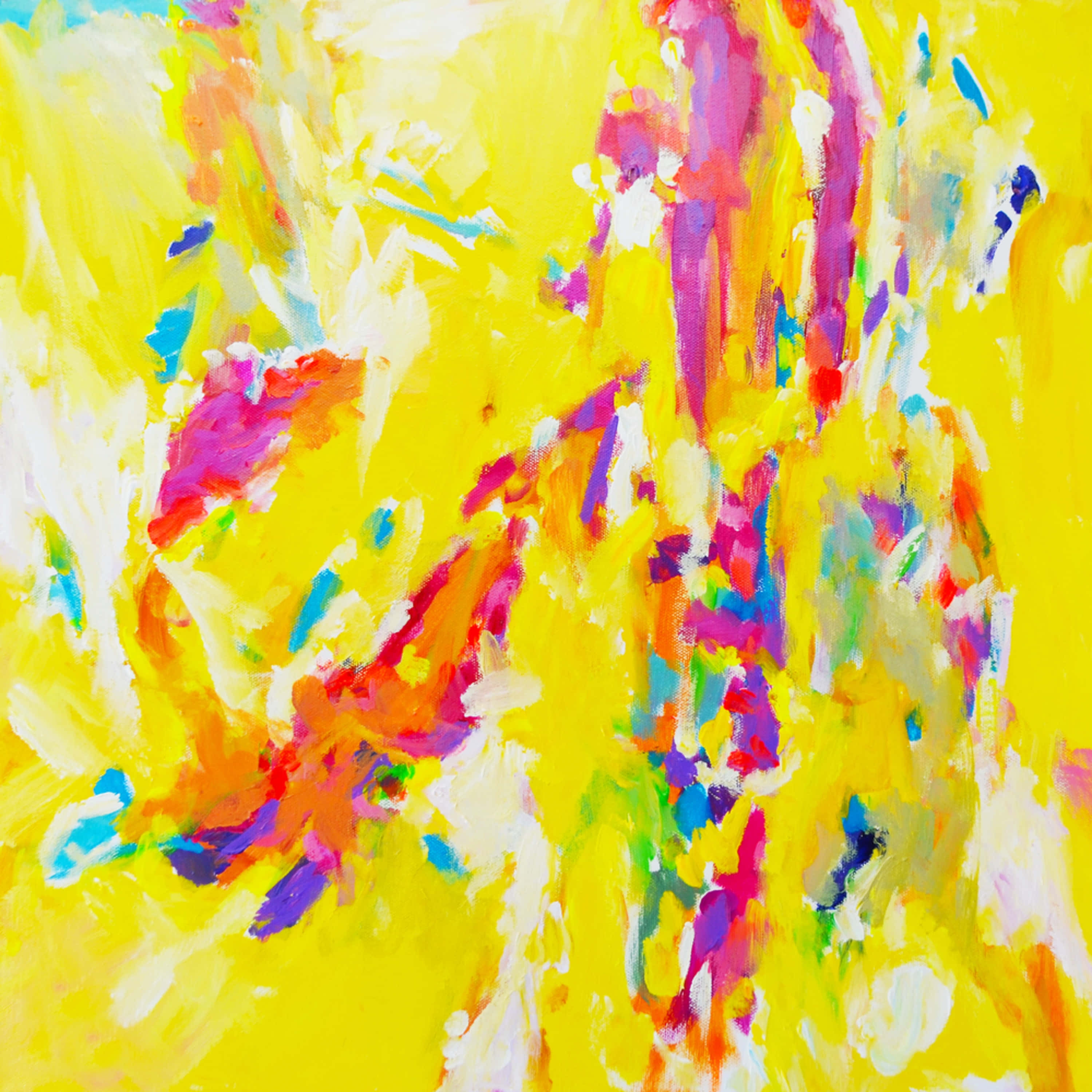 yellow art 3000, 3000 wallpaper, bold yellow background, 2K Desktop Wallpaper