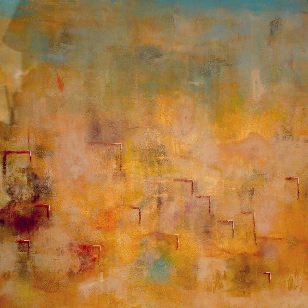 yellow painting, Vibrant Yellow Abstract Painting, warm ochre, SD Desktop Wallpaper