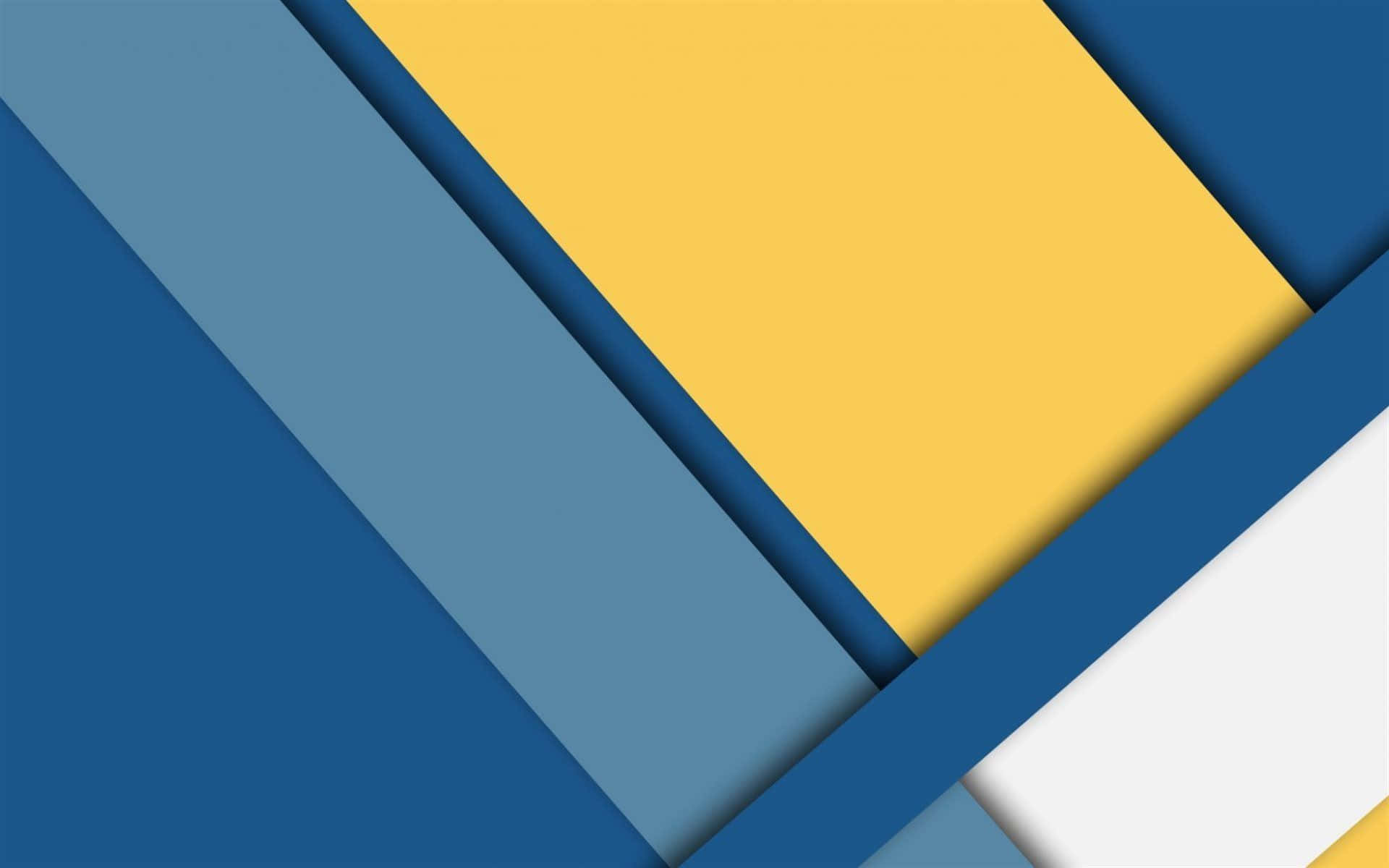 modern yellow geometric abstract design, blue yellow and white, geometric stripes, Full HD Desktop Wallpaper
