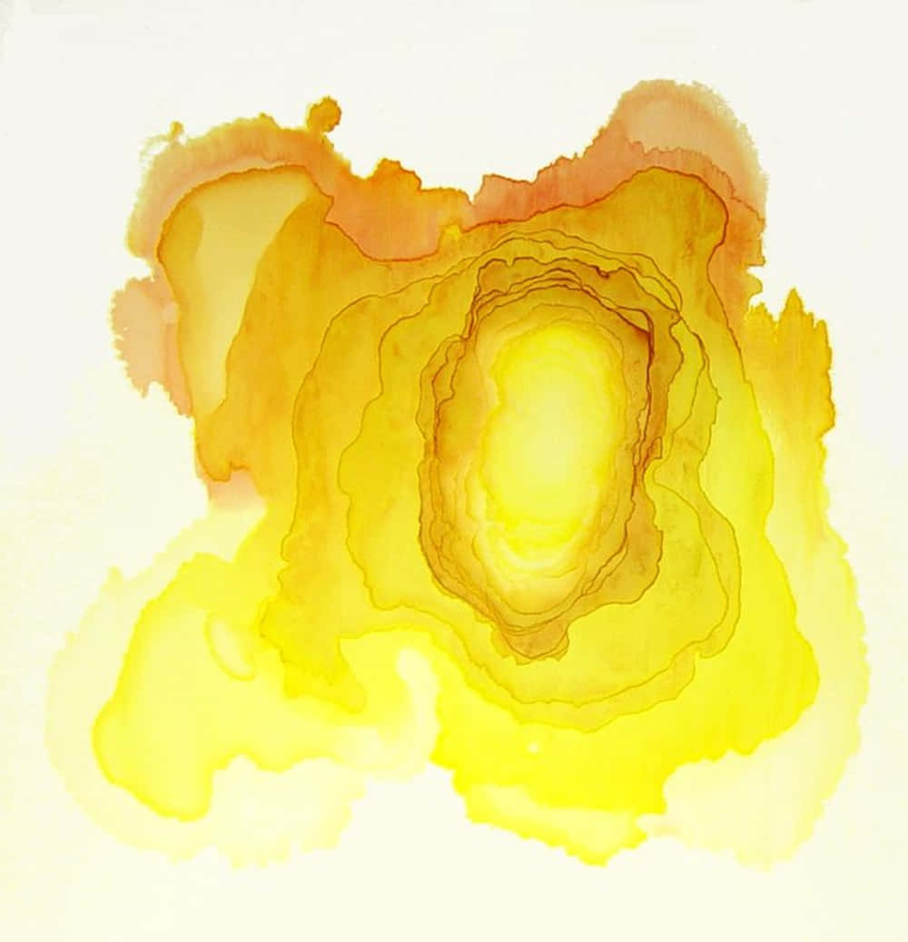 yellow art, 1000 x 1038 wallpaper, radiant yellow watercolor abstract, SD Phone Wallpaper