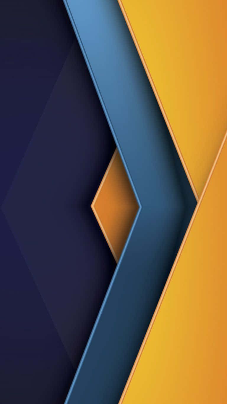 yellow abstract, blue, gold, HD Phone Wallpaper