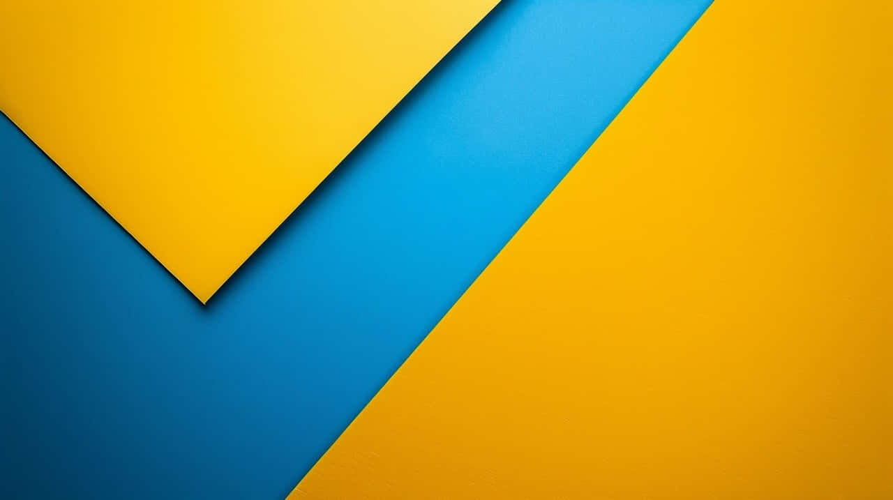 blue, yellow, geometric panels, HD Desktop Wallpaper