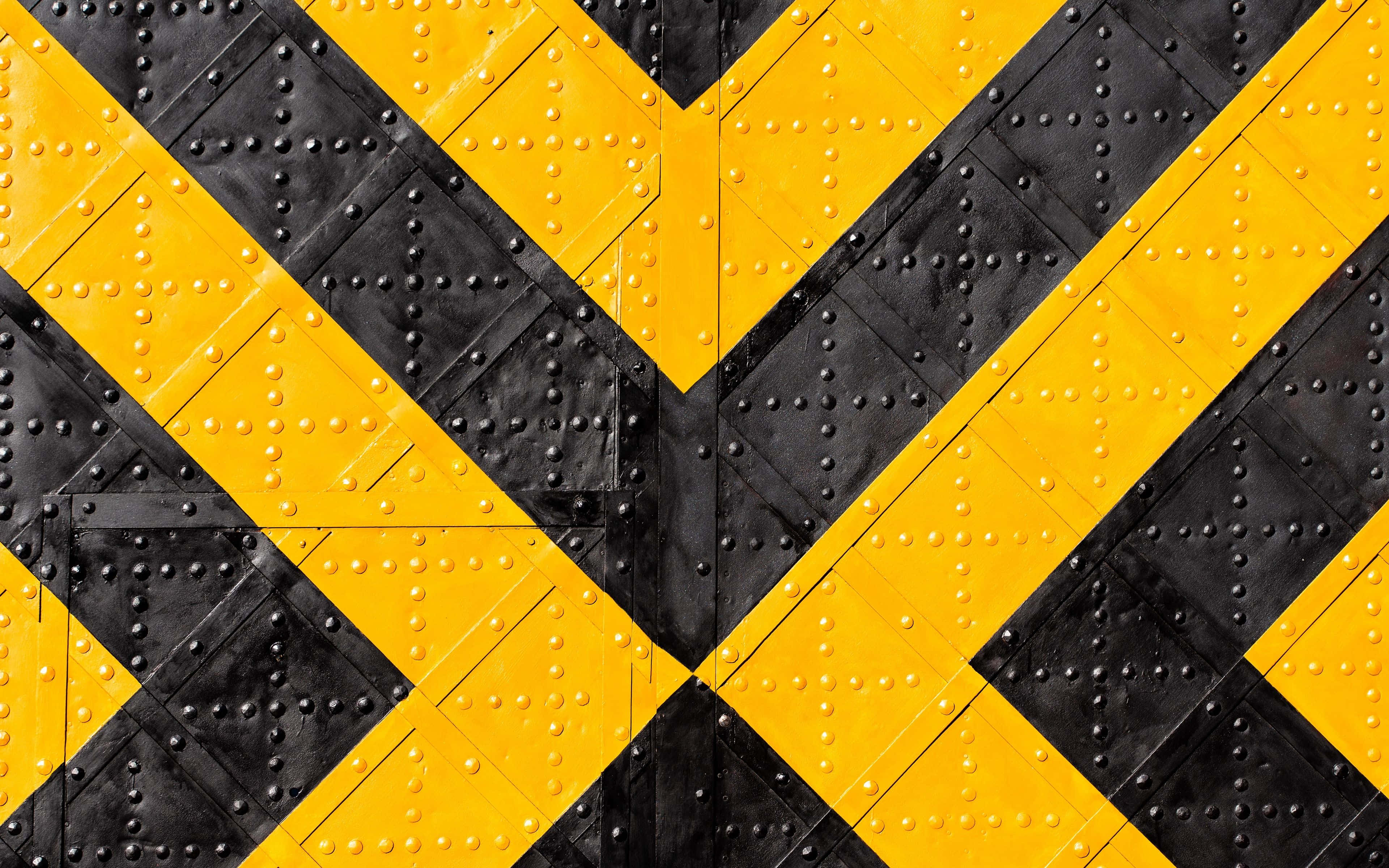 yellow, black, chevron stripes, 4K Desktop Wallpaper