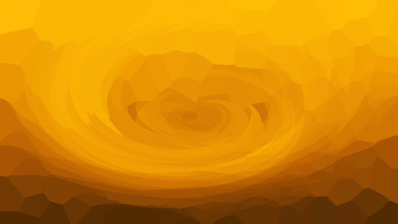 Vibrant Yellow Abstract Painting, warm golden and amber hues, swirling vortex, HD Desktop Wallpaper