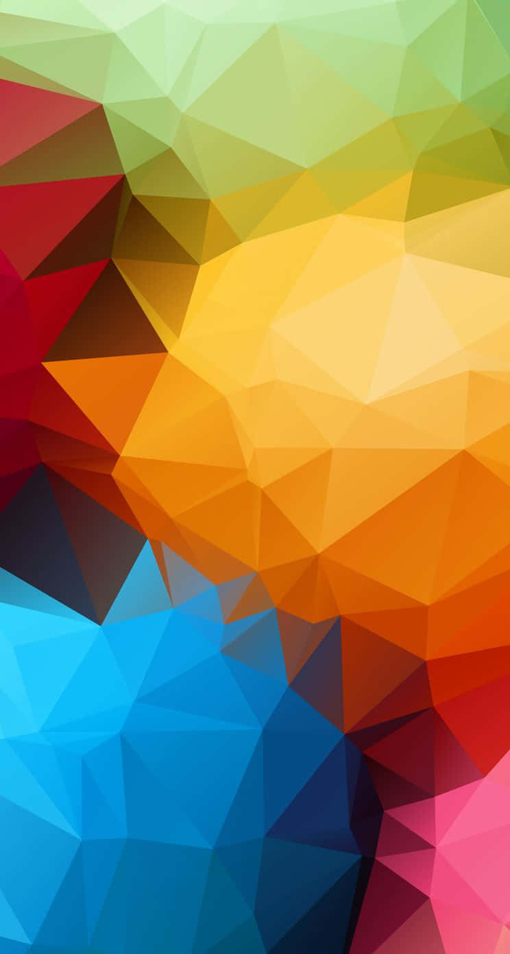 Vibrant Yellow Geometric, abstract wallpaper, colorful geometric triangles, HD Phone Wallpaper