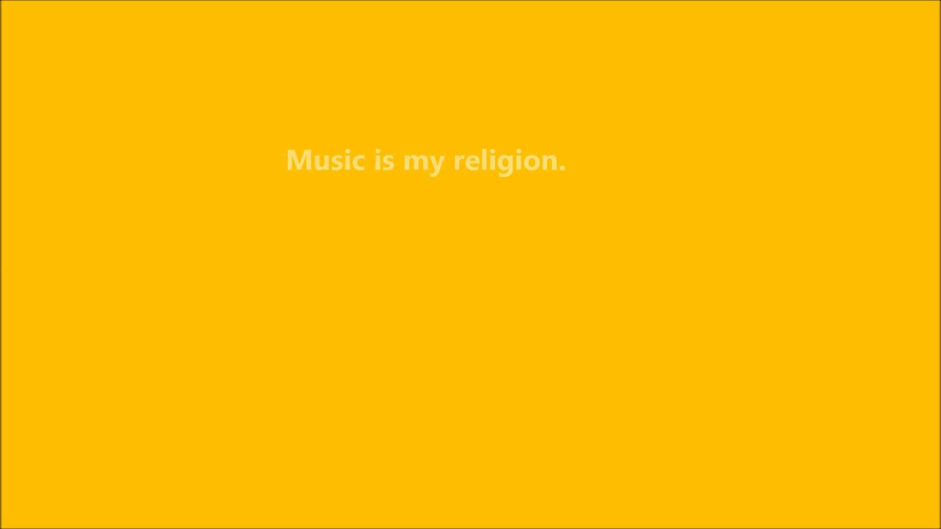 yellow aesthetic computer, bold yellow background, centered white text, Full HD Desktop Wallpaper