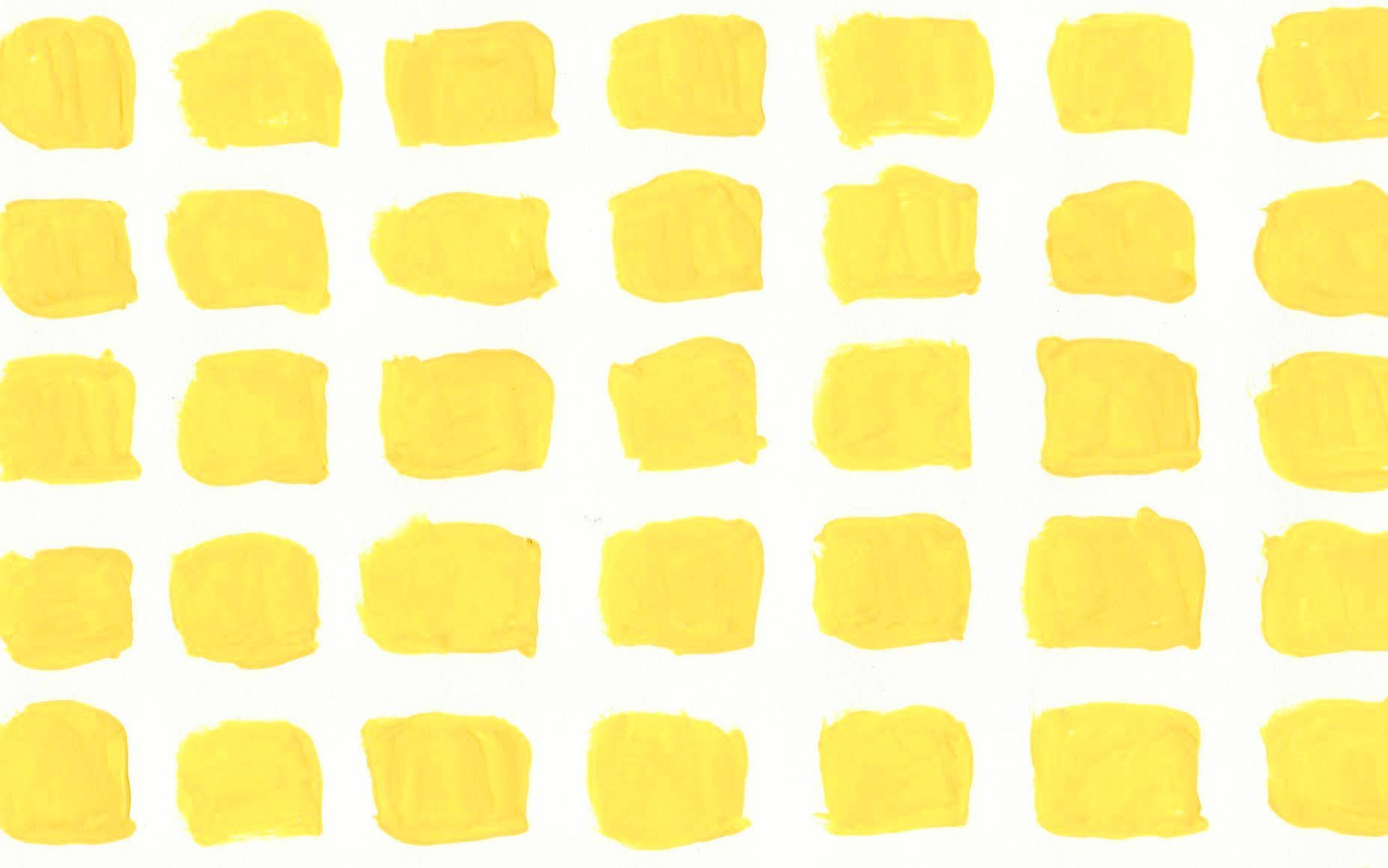 yellow aesthetic computer, textured yellow paint strokes, white background, HD Desktop Wallpaper