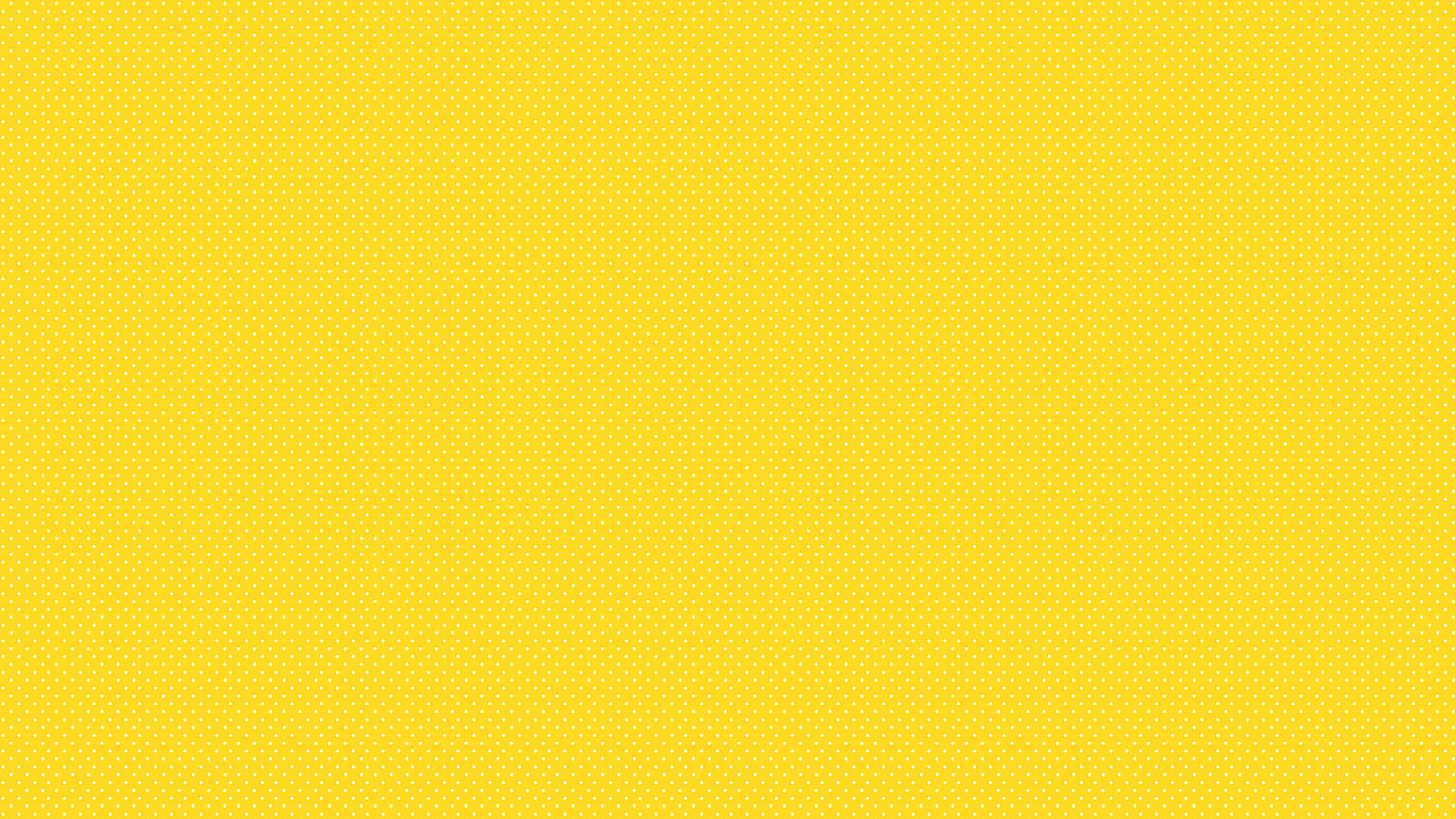 Yellow Aesthetic, vibrant yellow, subtle white polka dot pattern, 2K Desktop Wallpaper