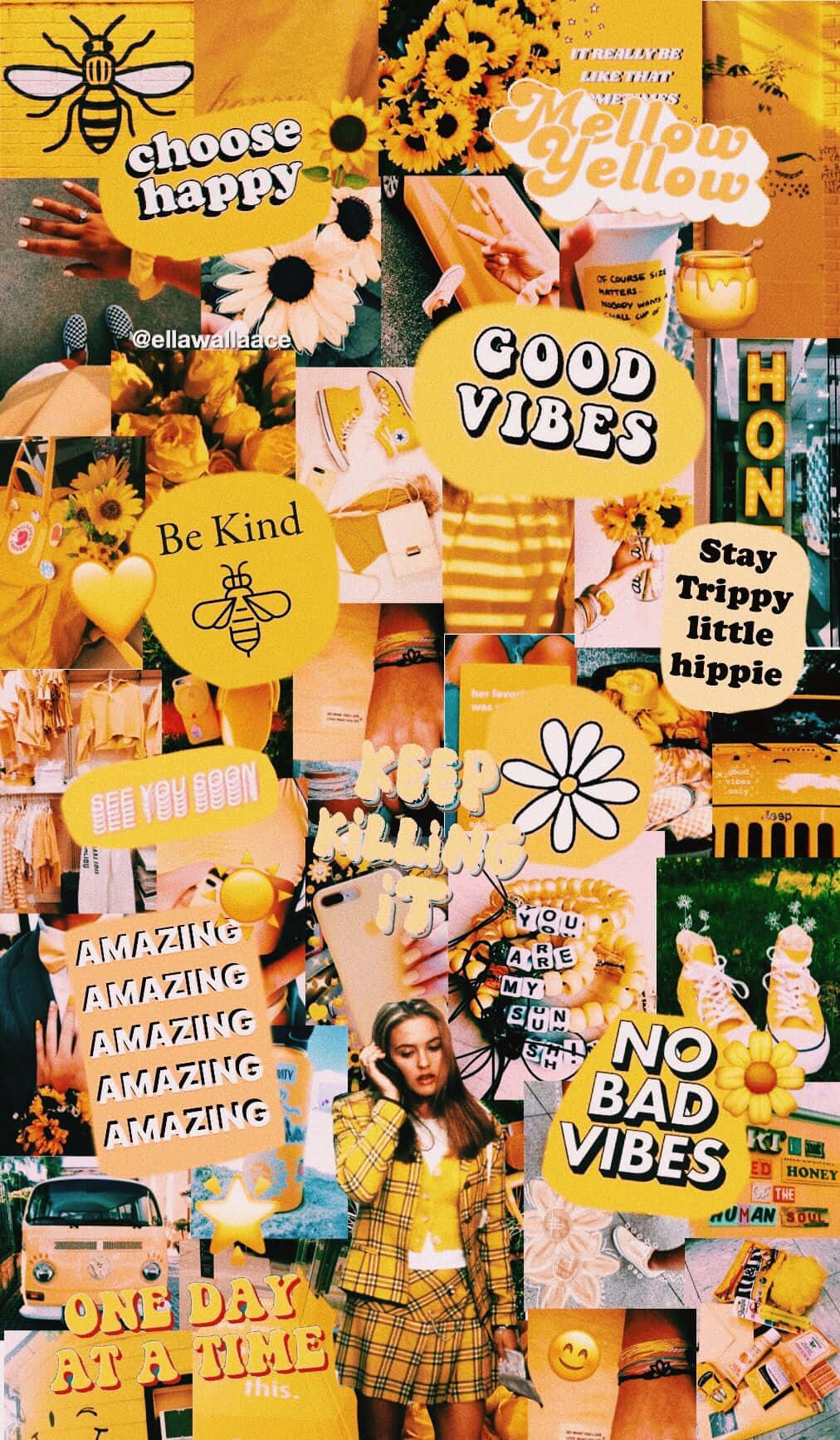 vibrant yellow aesthetic, sunflowers, bees, HD Phone Wallpaper