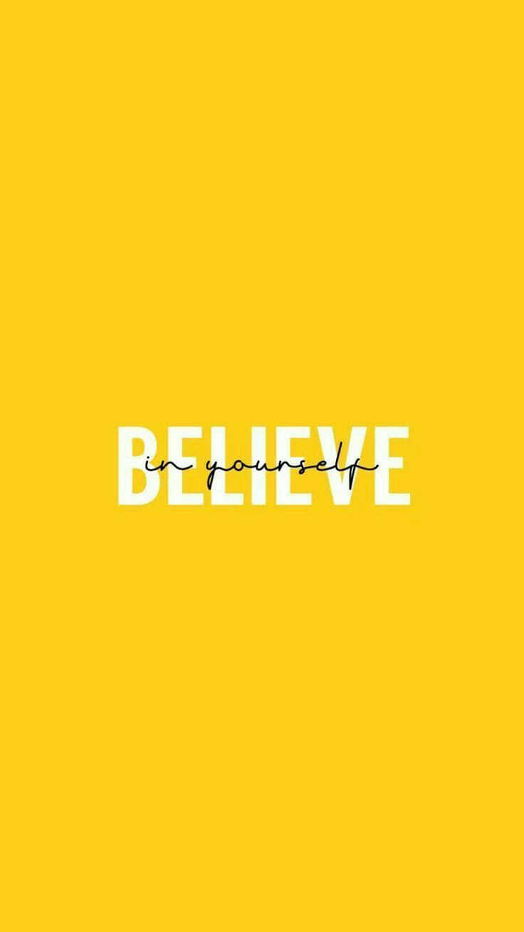 yellow aesthetic iPhone, vibrant yellow background, bold white text, HD Phone Wallpaper