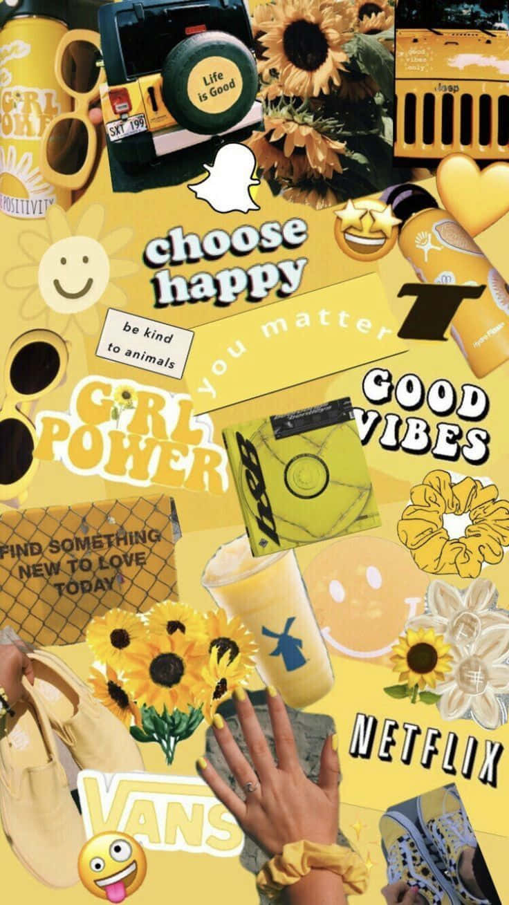 Yellow Aesthetic iPhone, sunflowers, sneakers, HD Phone Wallpaper