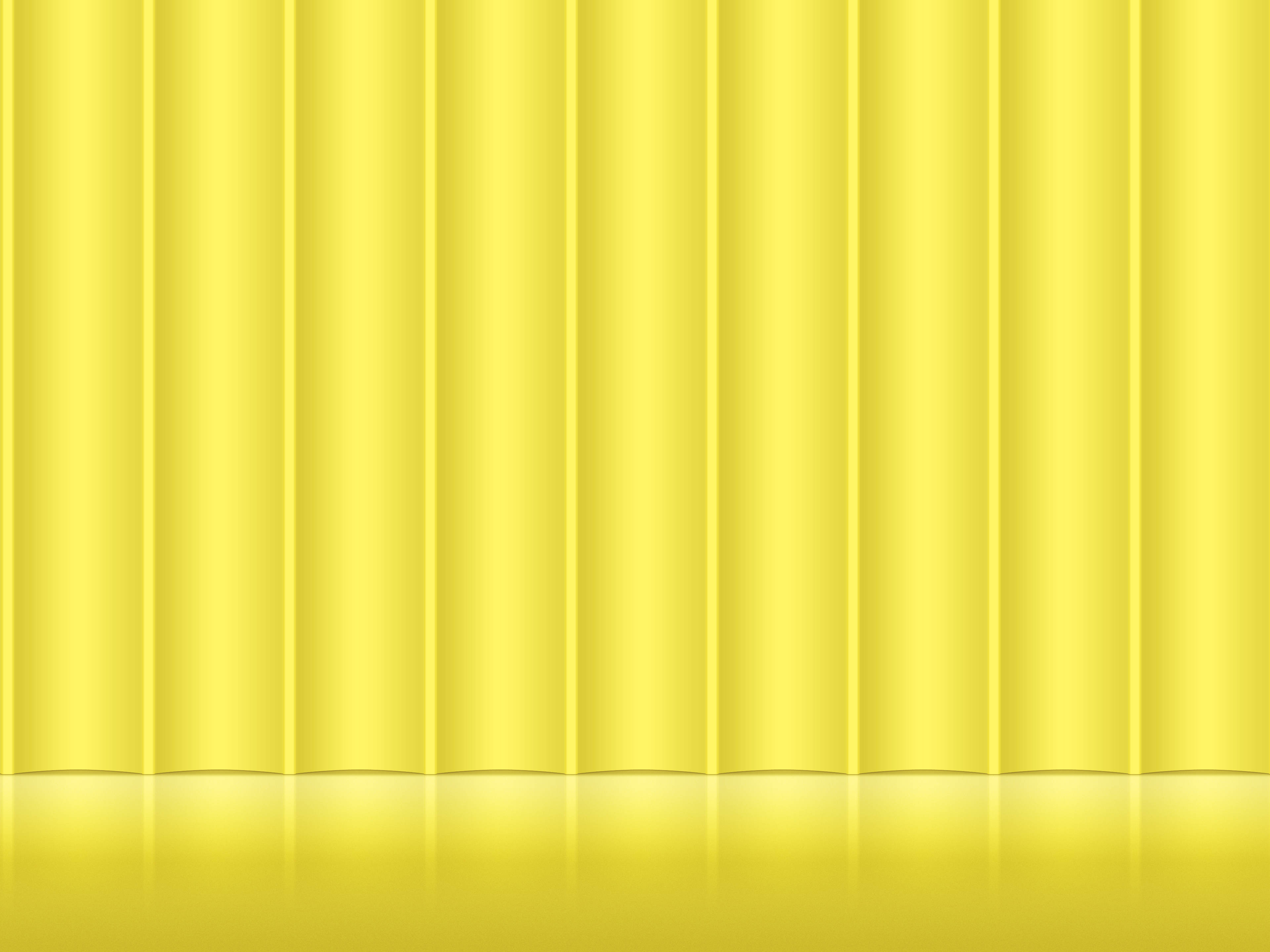 yellow aesthetic laptop, shiny bars, golden-yellow vertical pleated curtain, 4K Desktop Wallpaper
