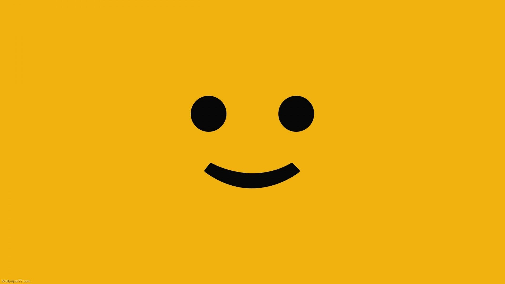smiley face, dots for eyes, curved mouth, Full HD Desktop Wallpaper