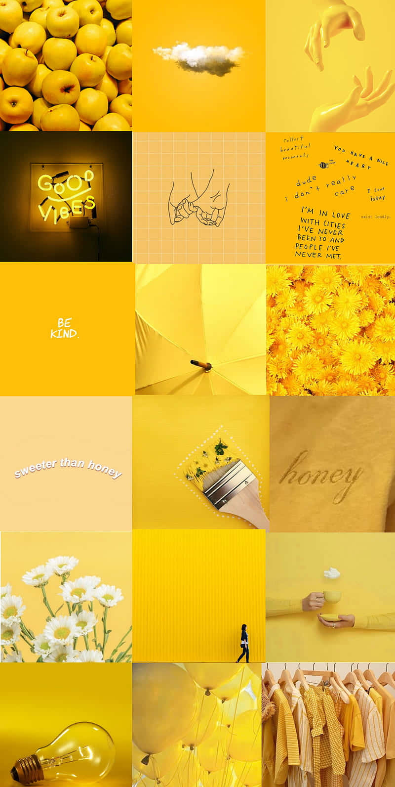 yellow aesthetic phone, apples, daisies, HD Phone Wallpaper