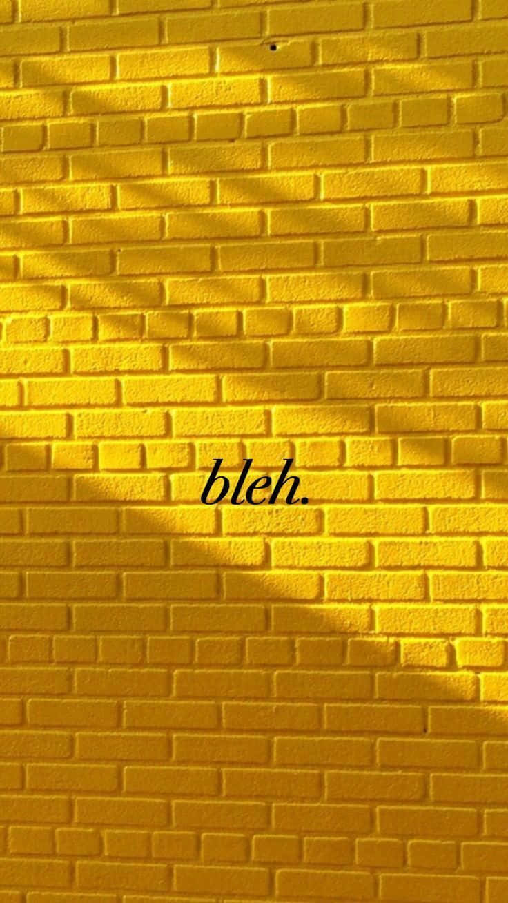 Yellow Aesthetic iPhone, vibrant yellow brick wall, sunlight, HD Phone Wallpaper
