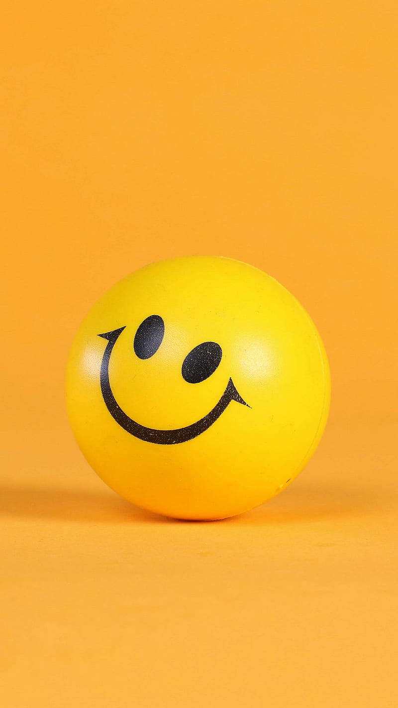 Yellow Smile HD Phone, bright yellow, smiley face ball, HD Phone Wallpaper