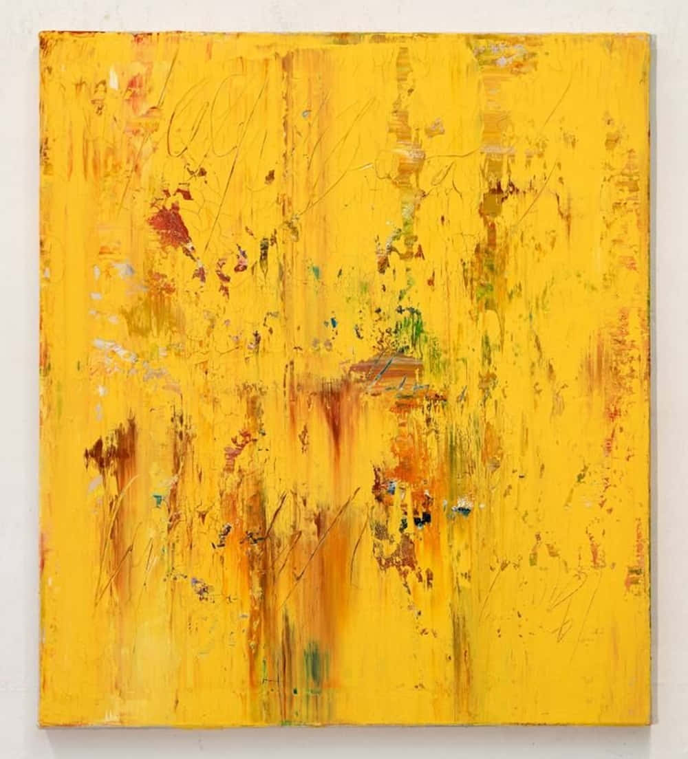 yellow art, abstract painting, yellow, SD Phone Wallpaper