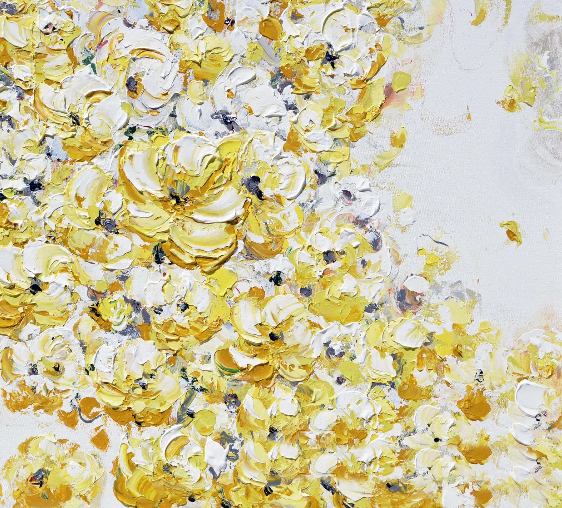 yellow art, vibrant yellow, abstract painting, HD Desktop Wallpaper
