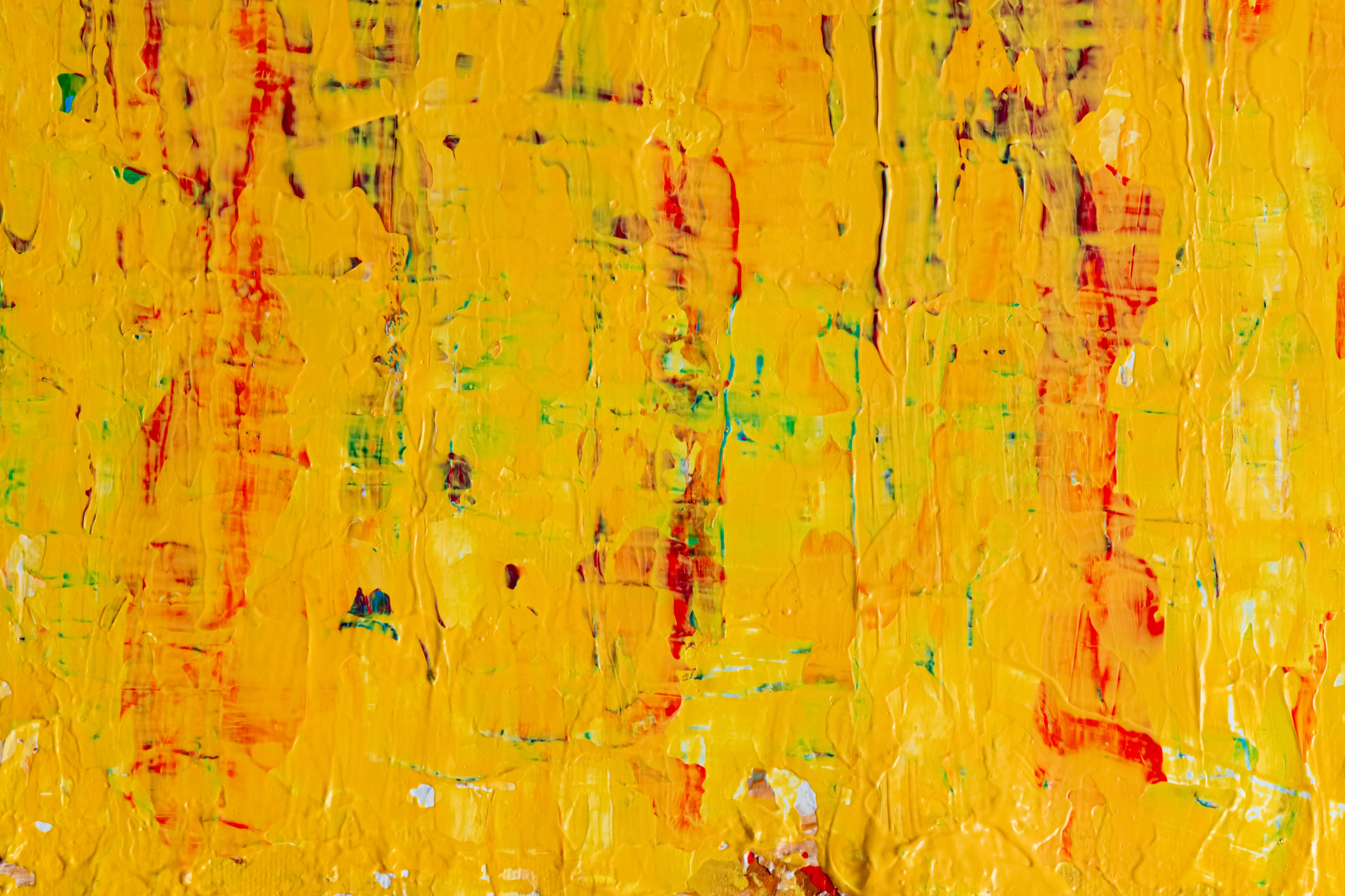 yellow art, 5472 x 3648 wallpaper, vibrant textured yellow canvas, 5K Desktop Wallpaper