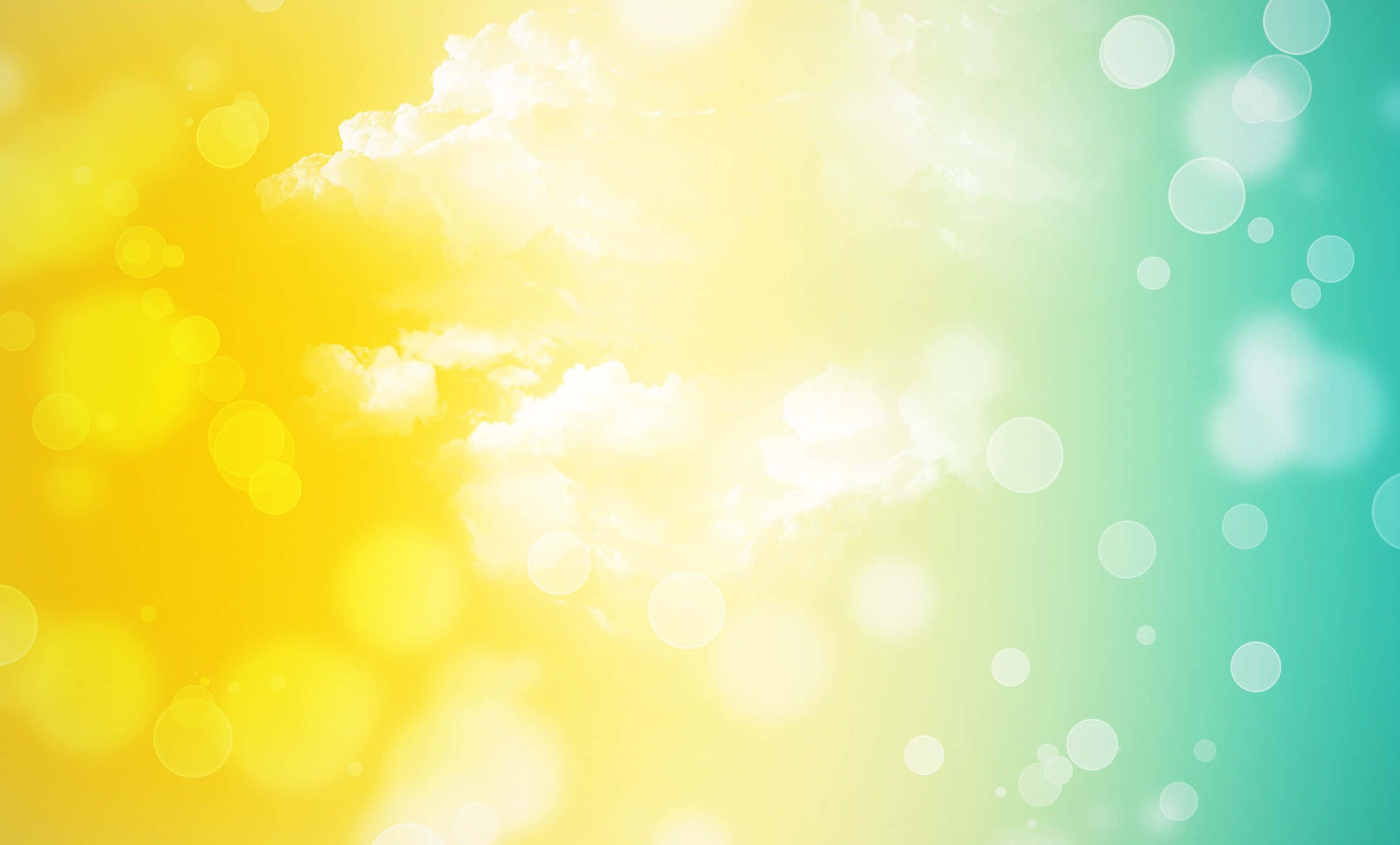 yellow abstract, soft gradient sky, yellow to teal transition, 2K Desktop Wallpaper