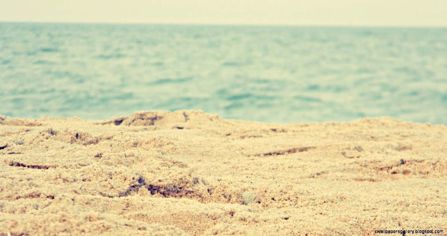 Yellow Beach, golden sand, turquoise ocean, HD Desktop Wallpaper