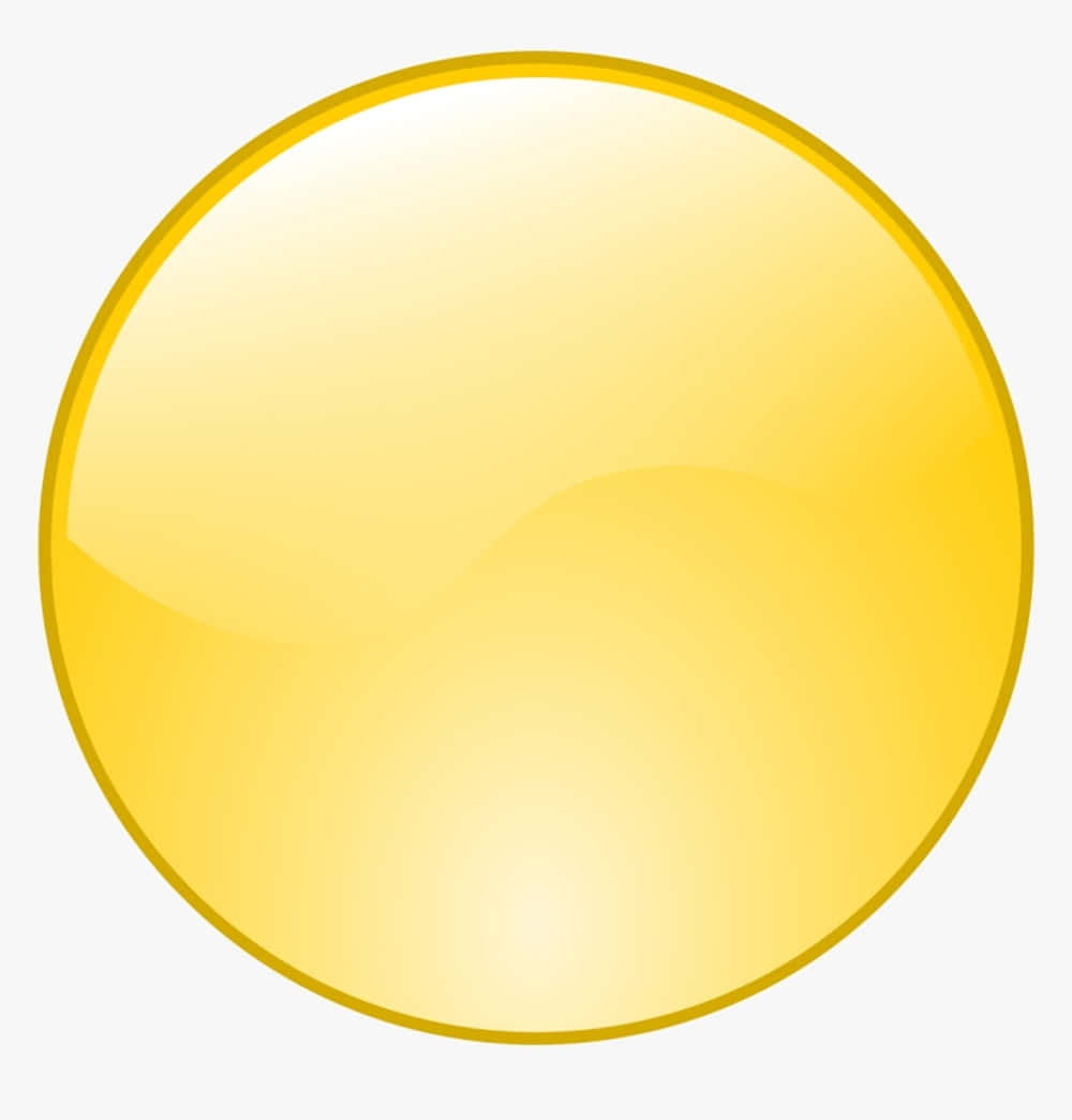 Yellow Circle, glossy golden sphere, soft highlights, SD Phone Wallpaper