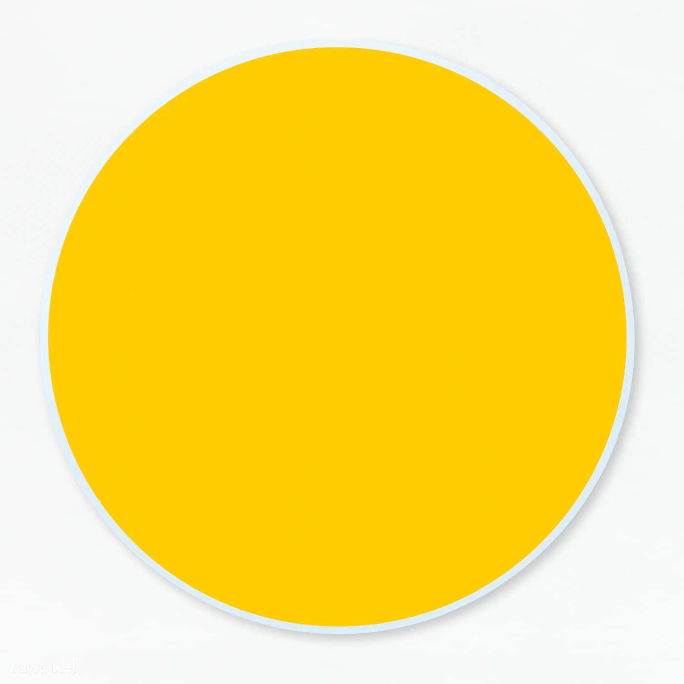 Yellow Circle, white border, plain white background, HD Desktop Wallpaper