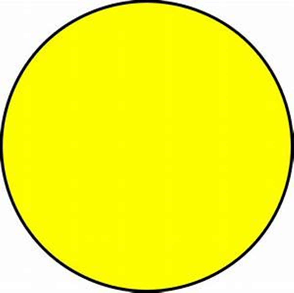 Yellow Circle, bright yellow, black outline, SD Desktop Wallpaper