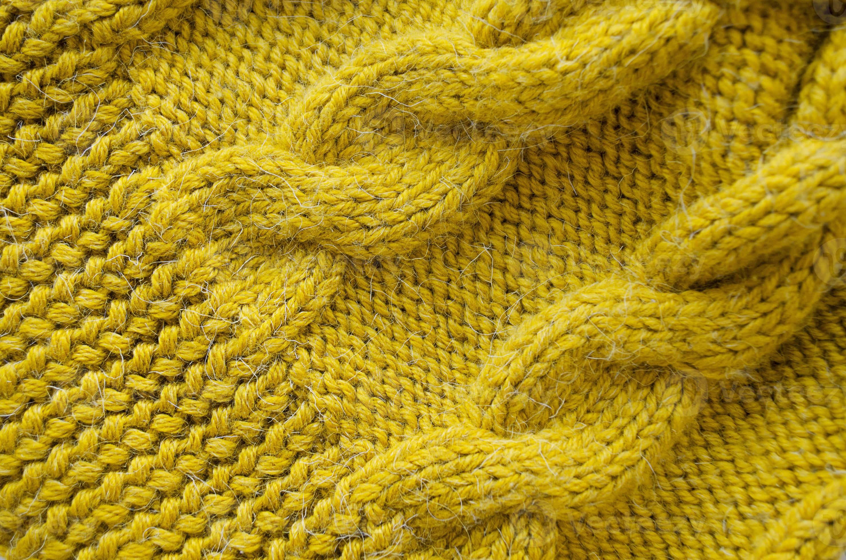mustard yellow, knitted fabric, cable patterns, 2K Desktop Wallpaper