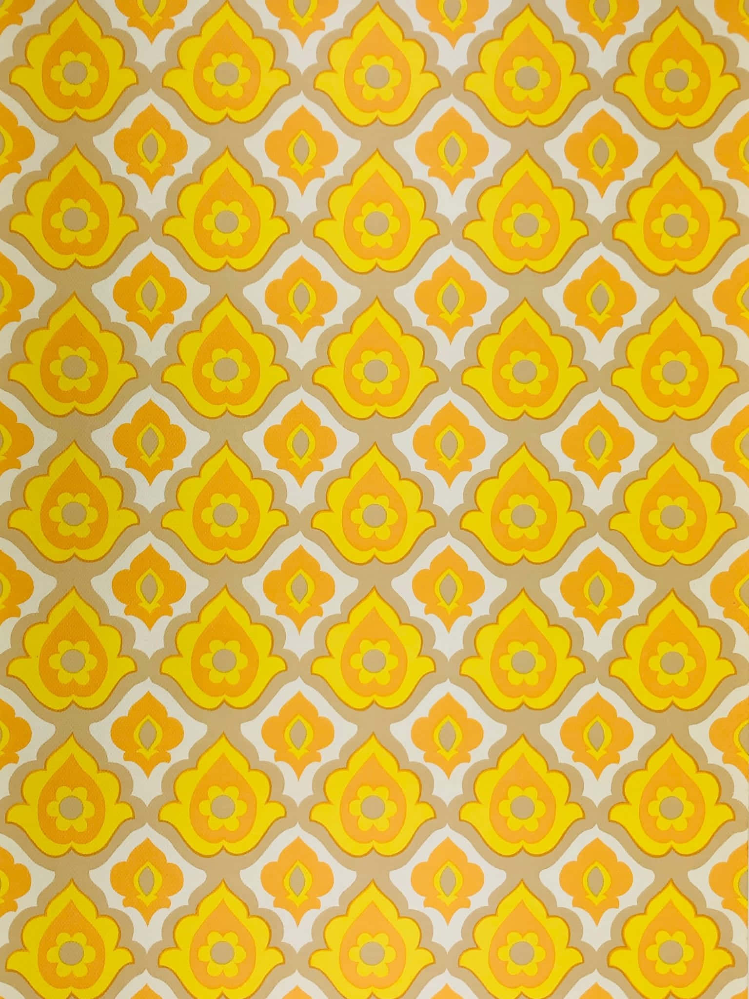 Vibrant Yellow Geometric Pattern, yellow, beige, Full HD Phone Wallpaper