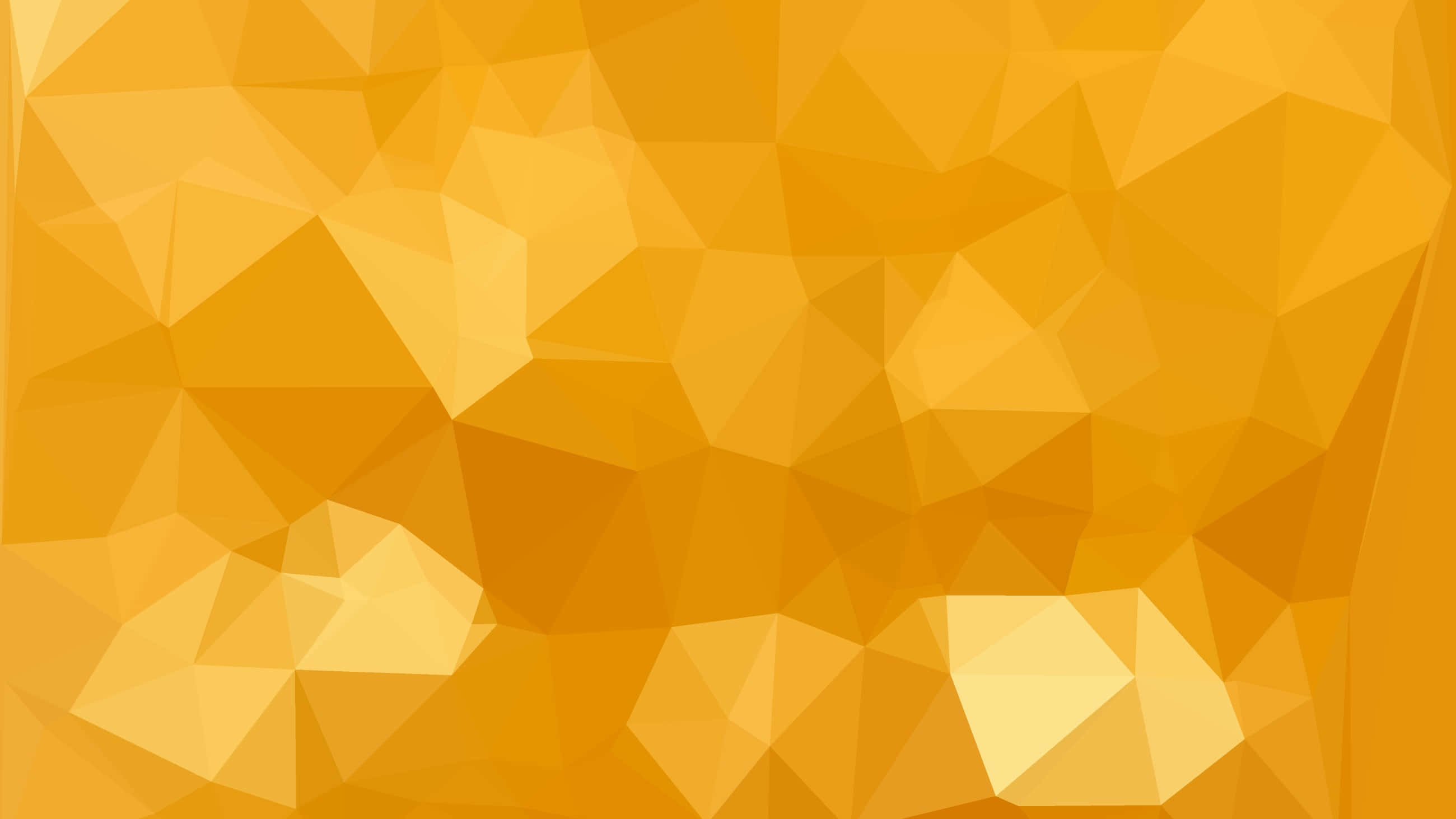 Yellow Geometric, golden yellow, polygonal facets, 2K Desktop Wallpaper