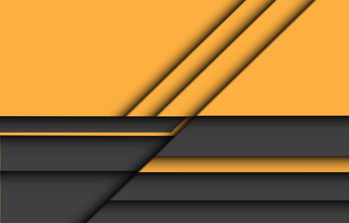yellow geometric, orange, black, HD Desktop Wallpaper