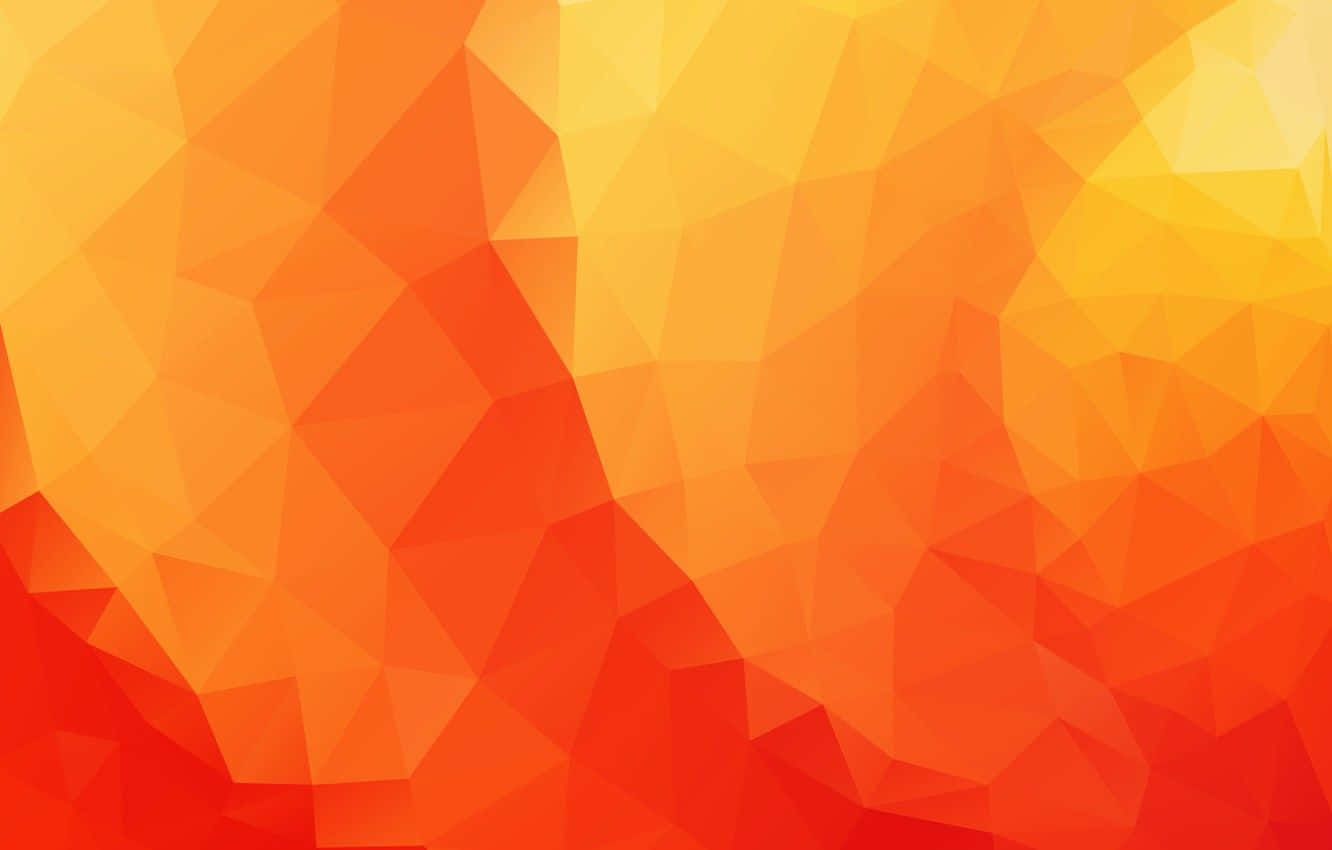 Yellow Geometric, warm orange, red triangles, HD Desktop Wallpaper