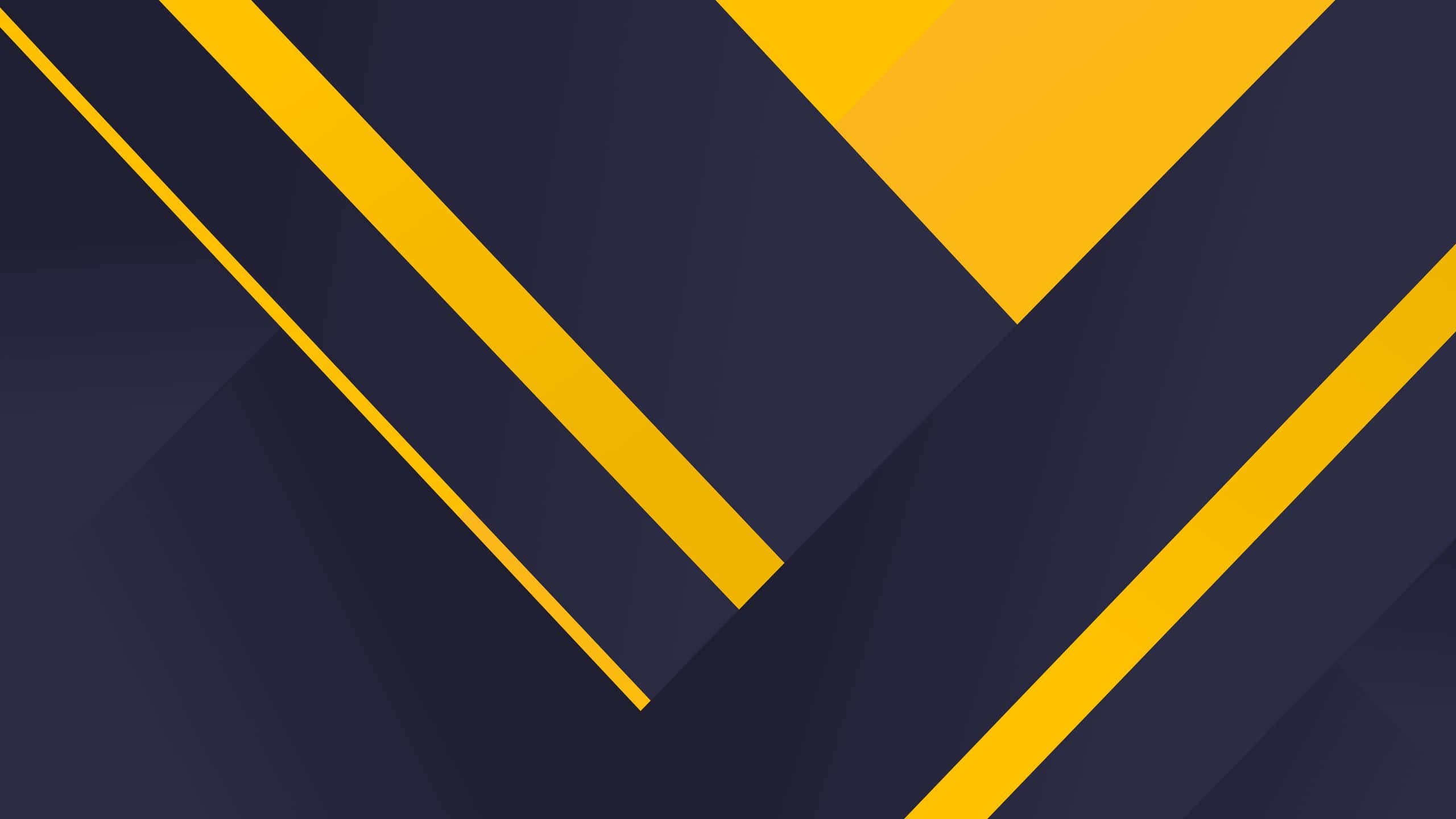 yellow geometric, diagonal stripes, yellow, 2K Desktop Wallpaper