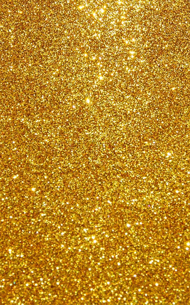 Yellow Glitter, golden glitter, shimmering particles, HD Phone Wallpaper