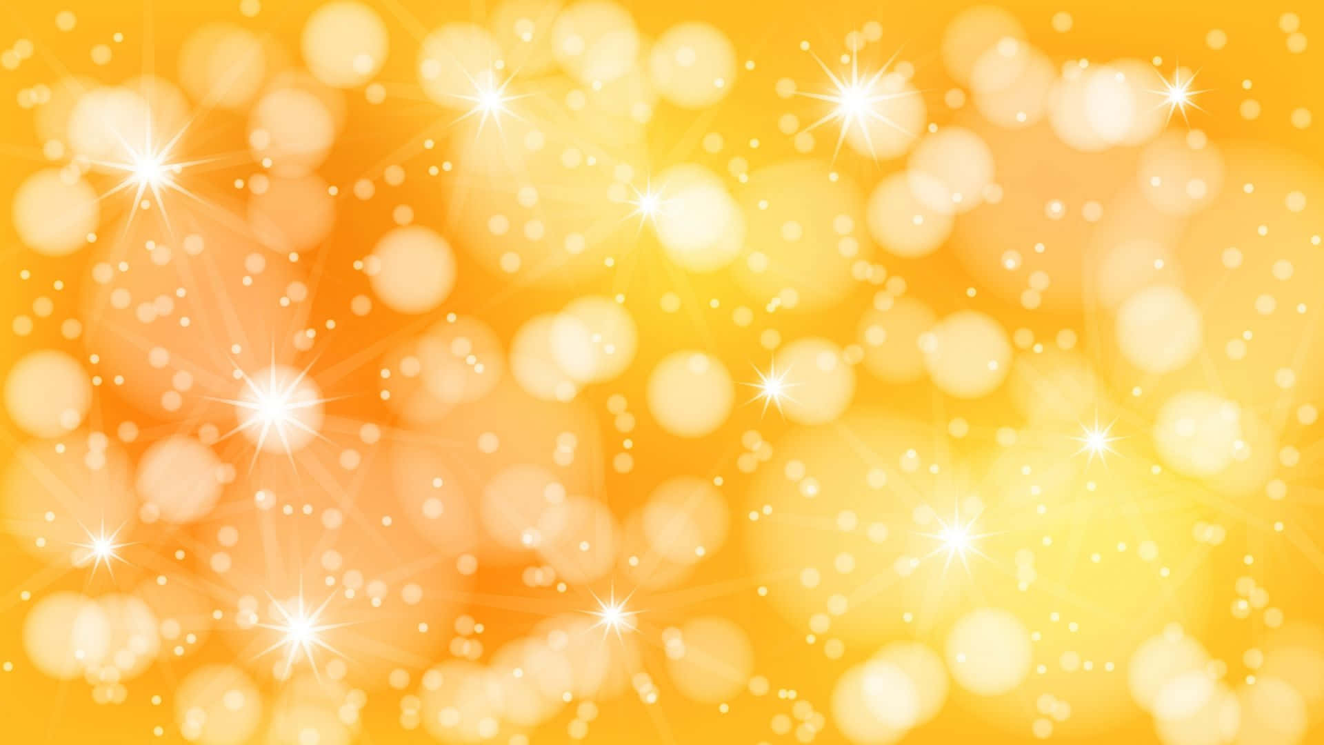 Yellow Glitter, vibrant golden background, glowing bokeh circles, Full HD Desktop Wallpaper