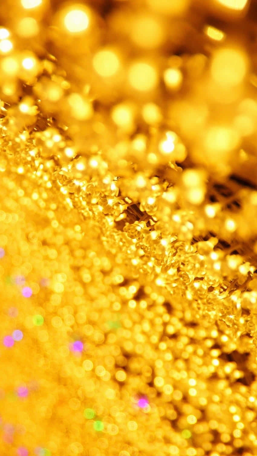 yellow glitter, golden glitter, rainbow sparkles, HD Phone Wallpaper