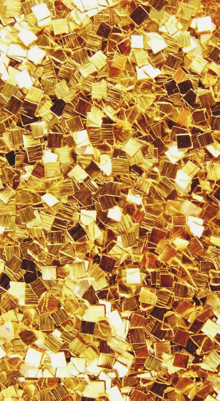 Yellow Glitter, golden square sequins, shimmering reflections, HD Phone Wallpaper