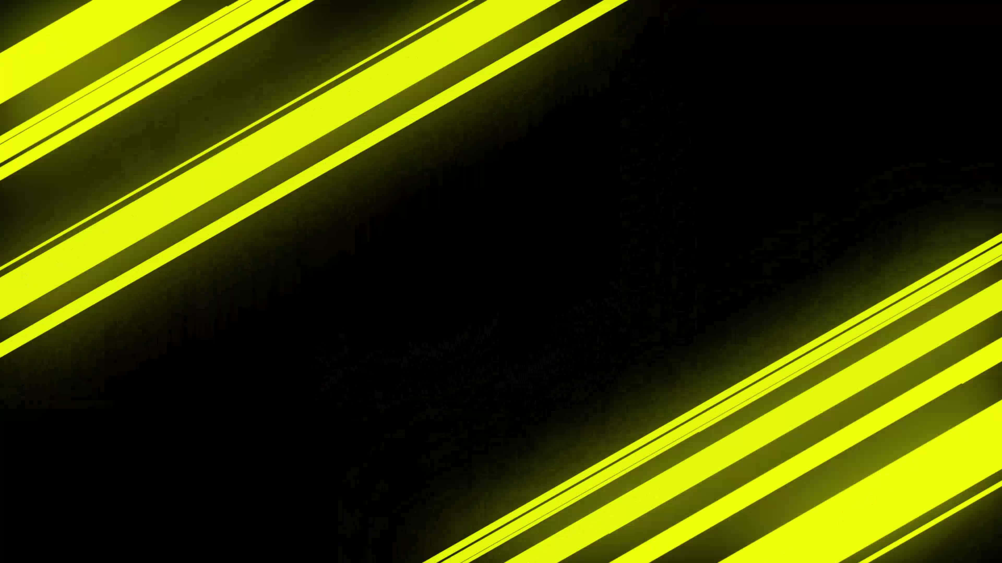 neon yellow, diagonal stripes, black background, 4K Desktop Wallpaper