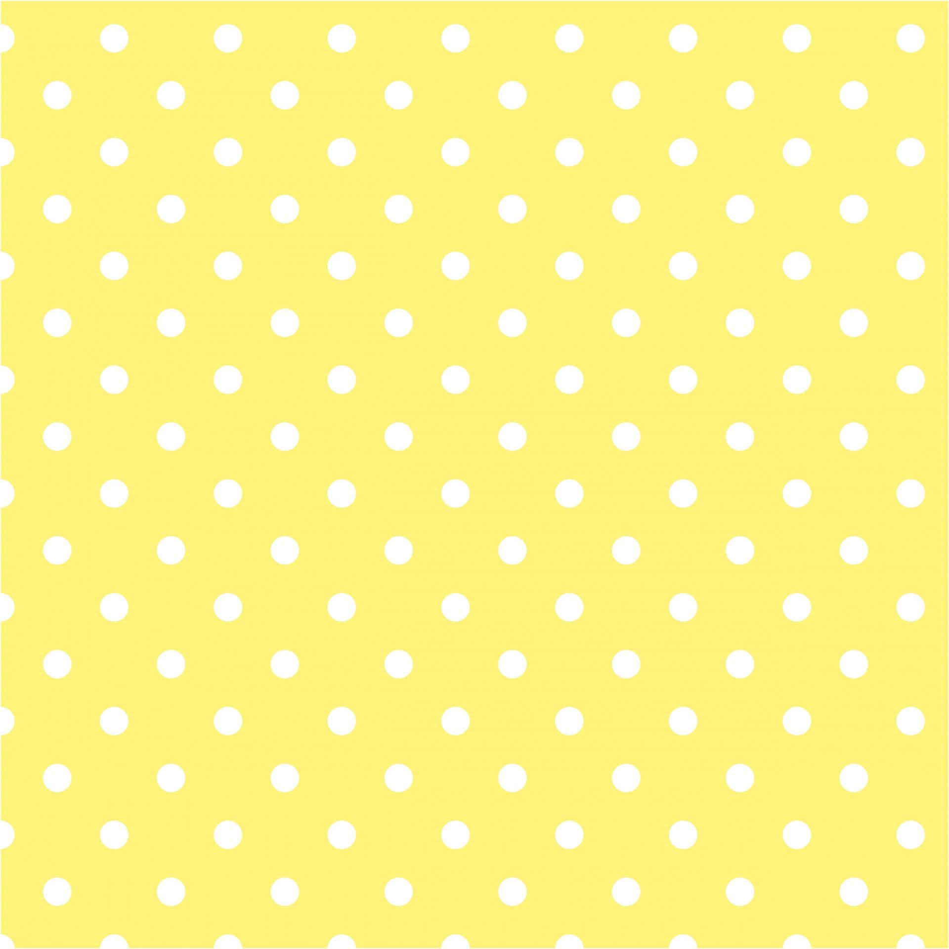 Vibrant Yellow, white polka dots, playful and bright pattern, Full HD Desktop Wallpaper