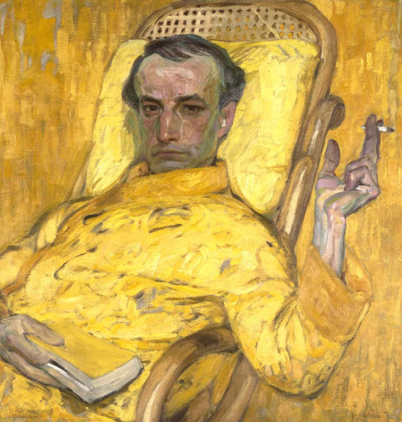 yellow robe, wicker chair, cigarette, HD Phone Wallpaper