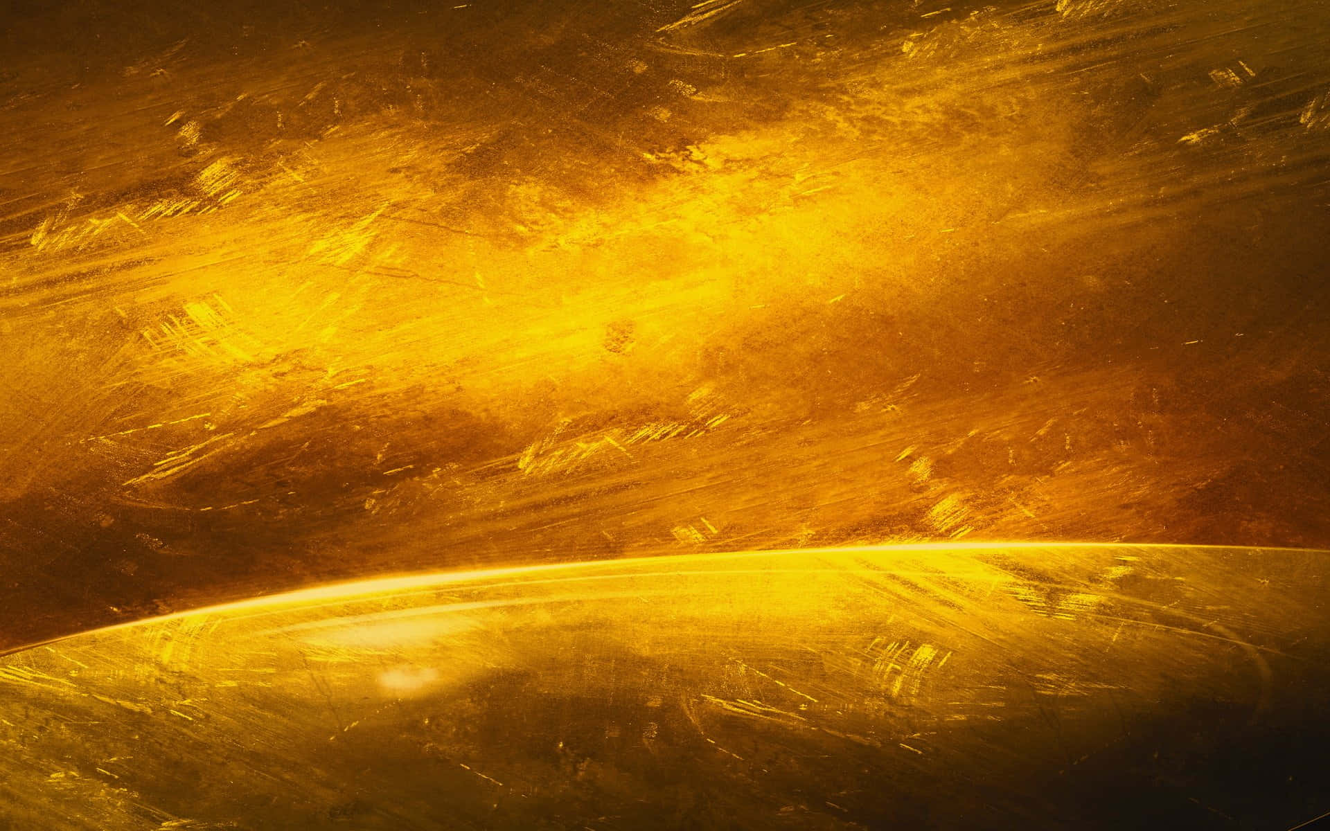 yellow grunge, golden planet, textured amber sky, Full HD Desktop Wallpaper