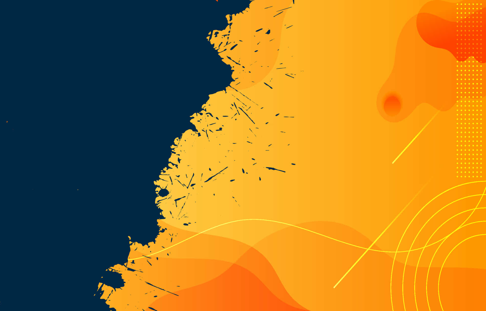 Yellow Grunge, bright yellow, bold orange gradients, Full HD Desktop Wallpaper