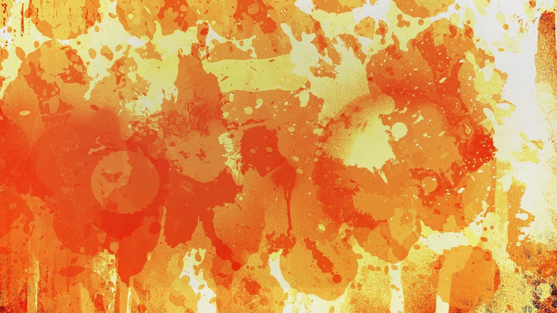 yellow, orange, paint splatters, Full HD Desktop Wallpaper